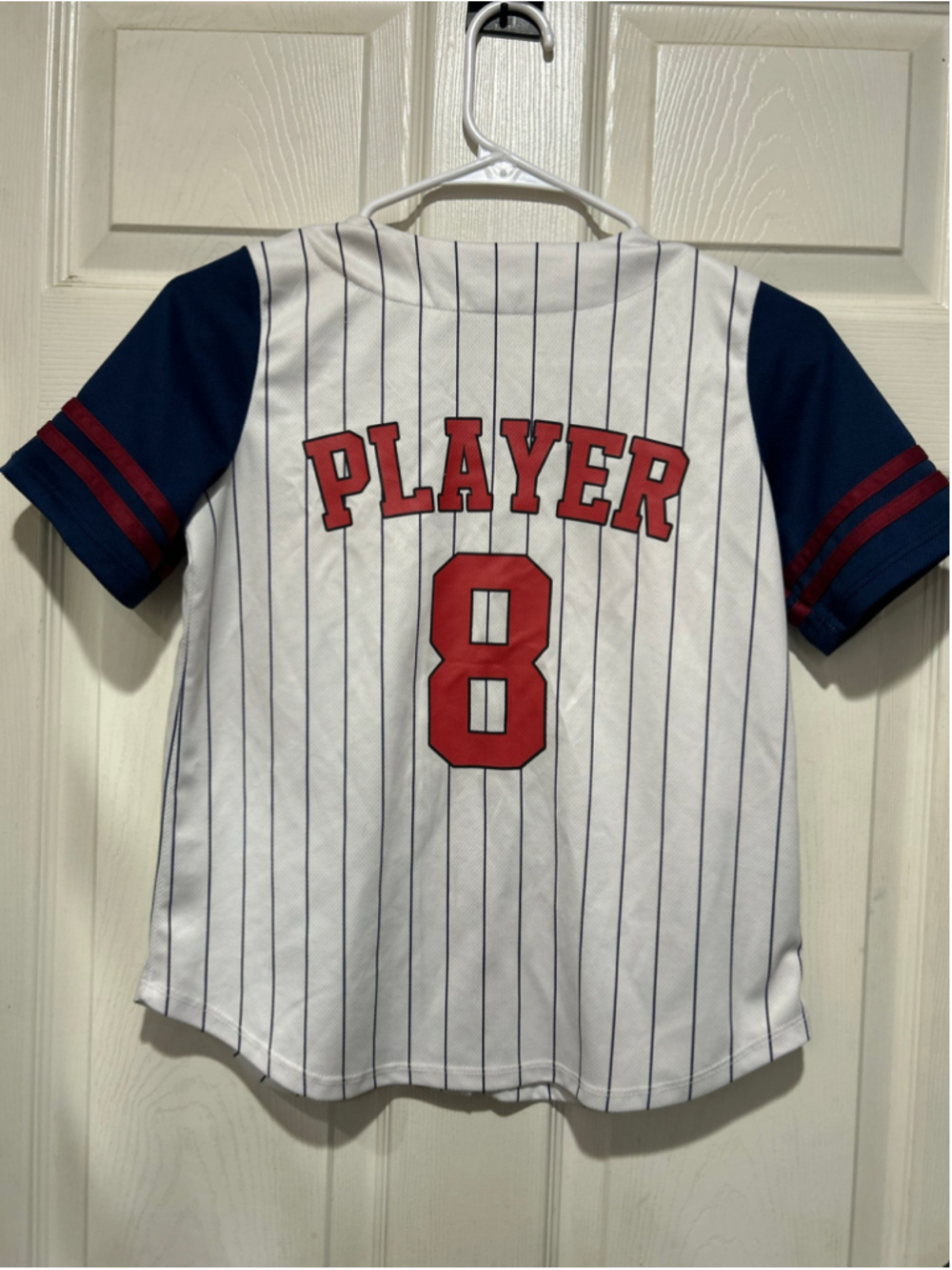 Boys Free Haven New York Baseball Jersey Size 16 White Blue Red - Picture 4 of 5
